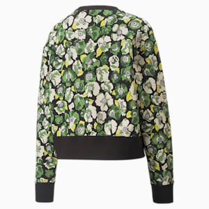 Chandail imprimé à col rond PUMA x LIBERTY Femme, Puma Black-Flower AOP